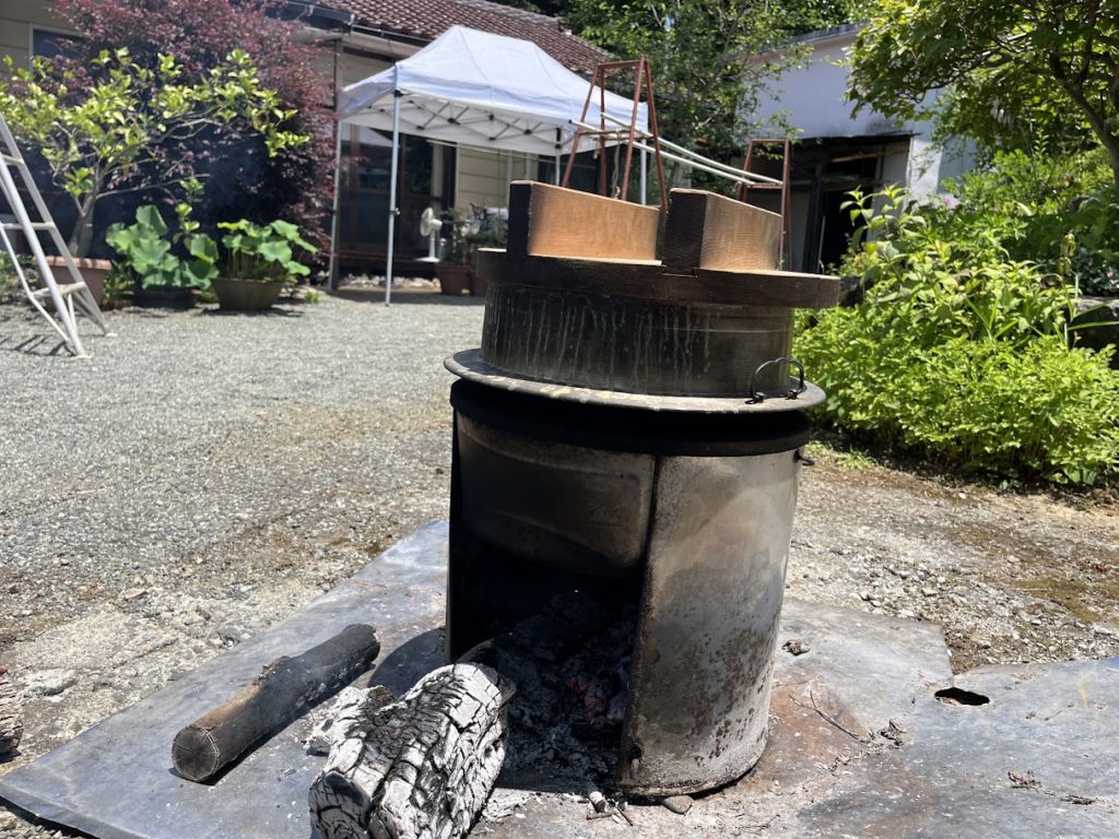 羽釜で作るおにぎり作り体験